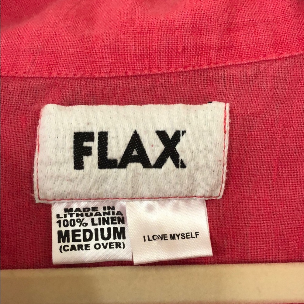 Flax Vibrant Pink Linen Blouse - Picture 2 of 7